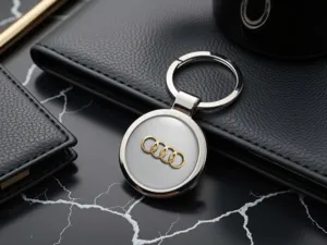 Audi Porte-clés Personnalisé Photo Style Bombé